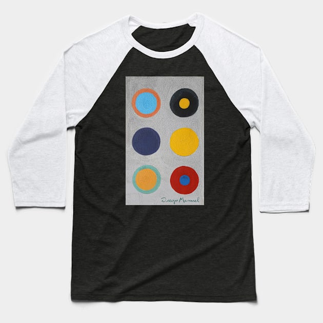 Composition with circles 4 Baseball T-Shirt by diegomanuel